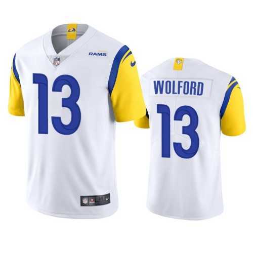 Men & Women & Youth Los Angeles Rams #13 John Wolford White Vapor Untouchable Limited Stitched Football Jersey